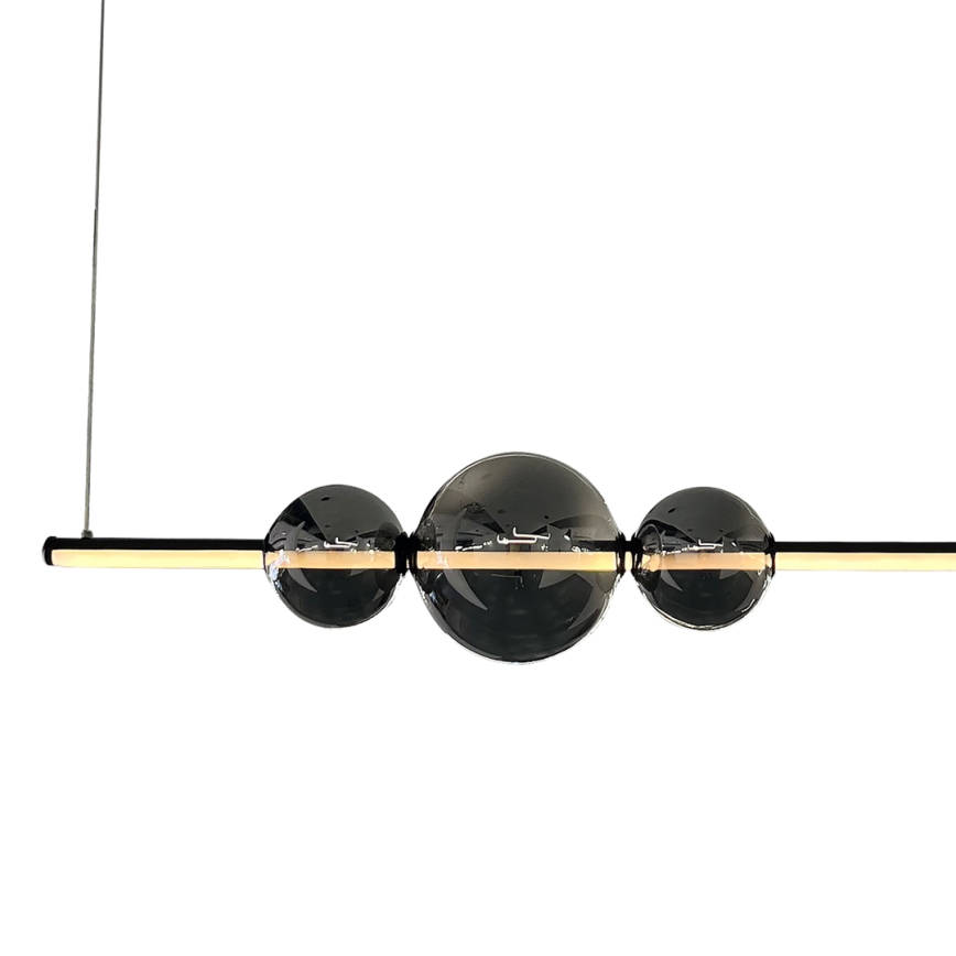 LED Żyrandol na lince KUGEL LED/30W/230V czarny
