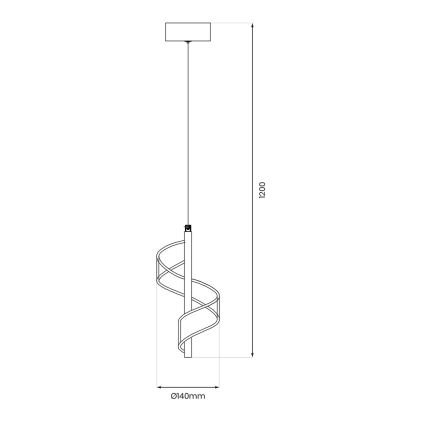 LED Żyrandol na lince LARGO LED/10W/230V złoty