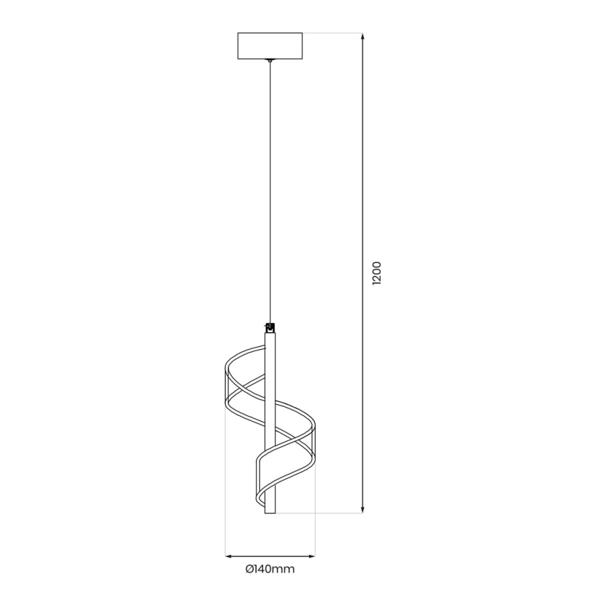 LED Żyrandol na lince LARGO LED/10W/230V złoty