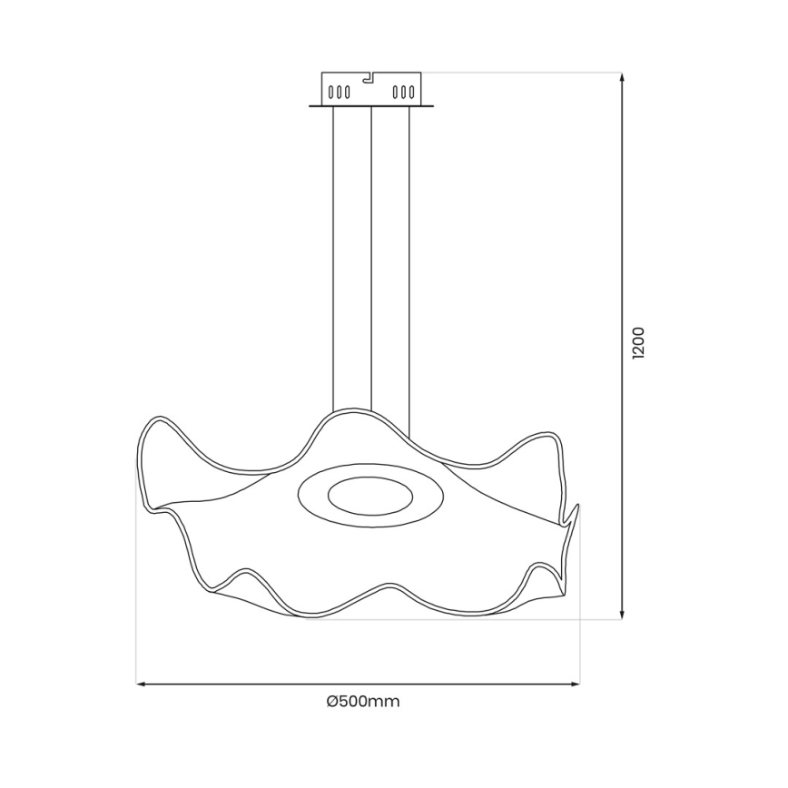 LED Żyrandol na lince LARGO LED/16W/230V złoty