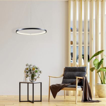 LED Żyrandol na lince LEA LED/20W/230V 4000K śr. 50 cm czarny