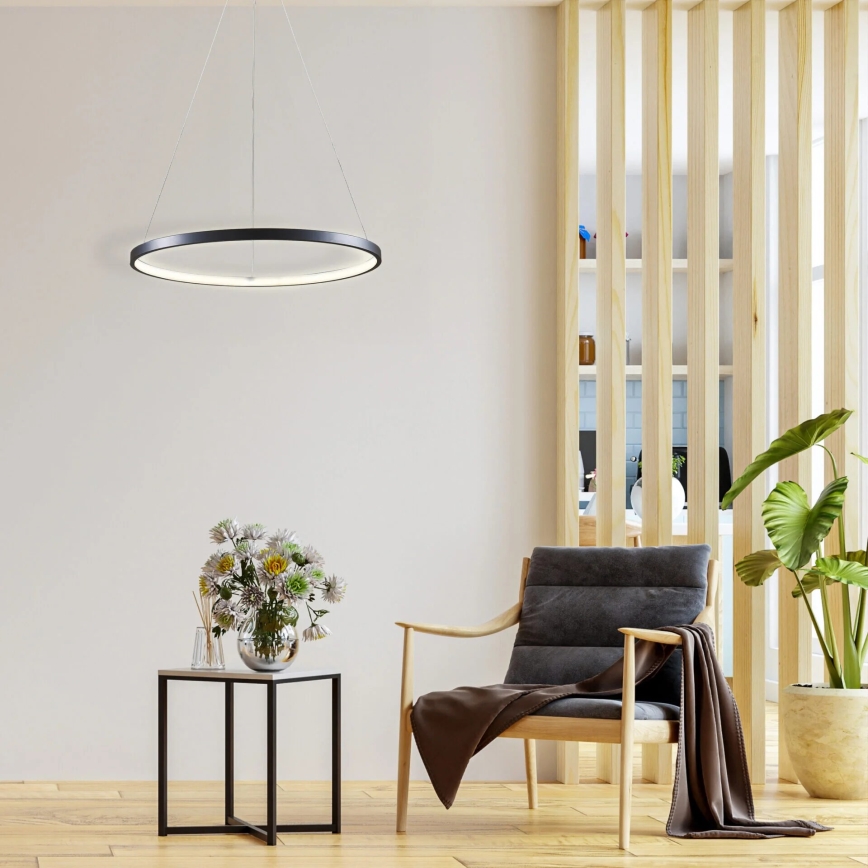LED Żyrandol na lince LEA LED/20W/230V 4000K śr. 50 cm czarny