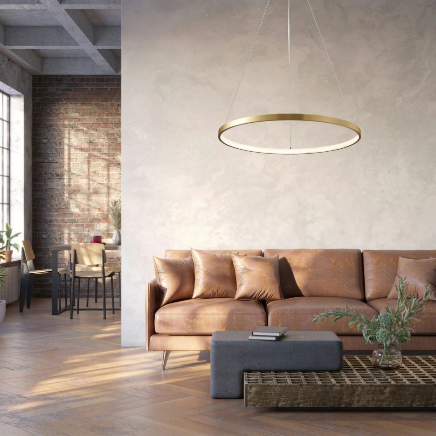 LED Żyrandol na lince LEA LED/20W/230V 4000K śr. 50 cm złoty