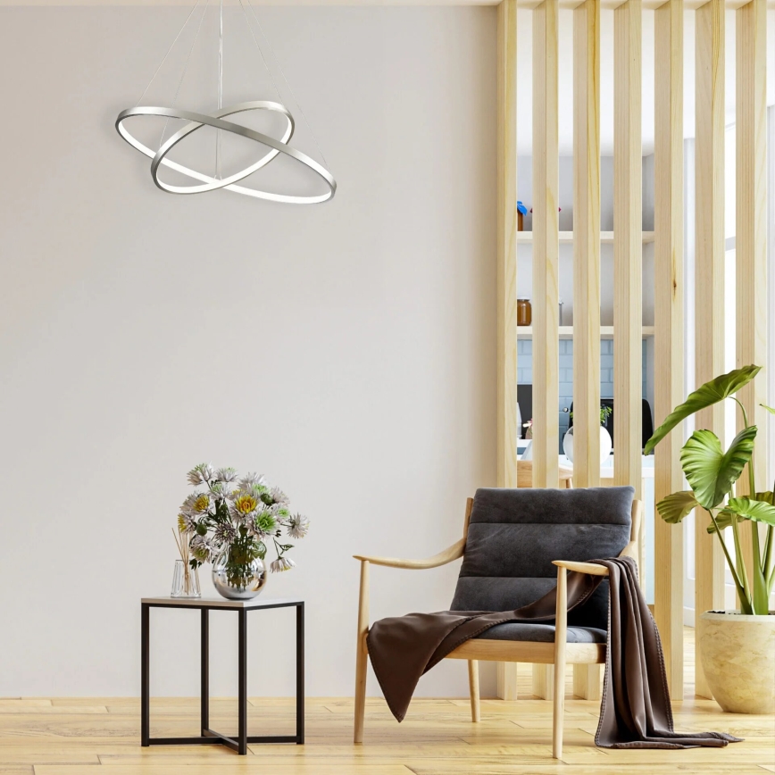 LED Żyrandol na lince LEA LED/35W/230V 4000K śr. 60 cm matowy chrom