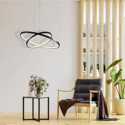 LED Żyrandol na lince LEA LED/35W/230V 4000K śr. 60 cm czarny