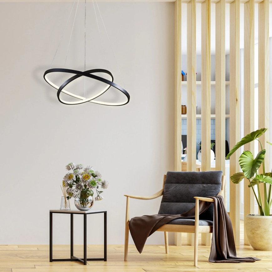 LED Żyrandol na lince LEA LED/35W/230V 4000K śr. 60 cm czarny