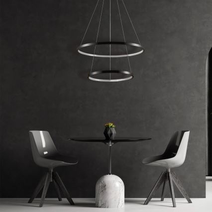 LED Żyrandol na lince LEA LED/35W/230V 4000K śr. 60 cm czarny