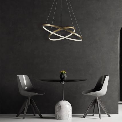 LED Żyrandol na lince LEA LED/35W/230V 4000K śr. 60 cm złoty