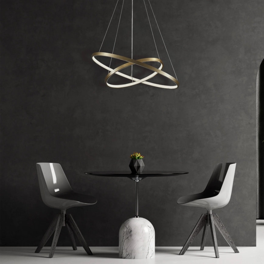 LED Żyrandol na lince LEA LED/35W/230V 4000K śr. 60 cm złoty