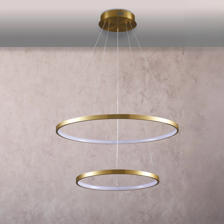 LED Żyrandol na lince LEA LED/35W/230V 4000K śr. 60 cm złoty