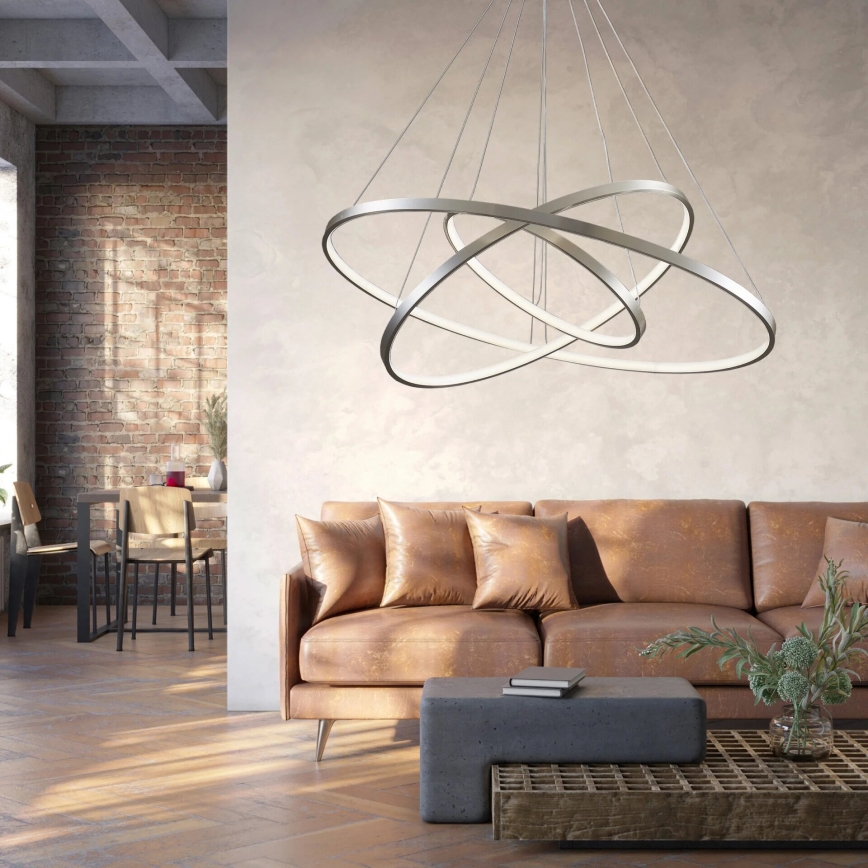 LED Żyrandol na lince LEA LED/60W/230V 4000K śr. 80 cm matowy chrom