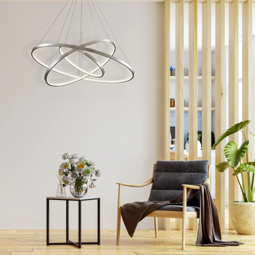 LED Żyrandol na lince LEA LED/60W/230V 4000K śr. 80 cm matowy chrom