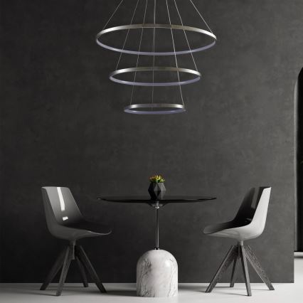 LED Żyrandol na lince LEA LED/60W/230V 4000K śr. 80 cm matowy chrom