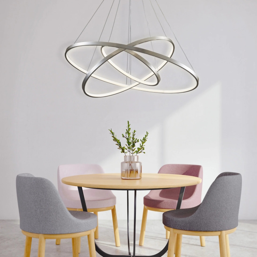 LED Żyrandol na lince LEA LED/60W/230V 4000K śr. 80 cm matowy chrom