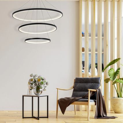 LED Żyrandol na lince LEA LED/60W/230V 4000K śr. 80 cm czarny