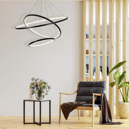 LED Żyrandol na lince LEA LED/60W/230V 4000K śr. 80 cm czarny