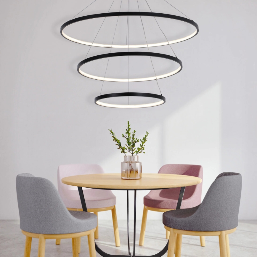 LED Żyrandol na lince LEA LED/60W/230V 4000K śr. 80 cm czarny