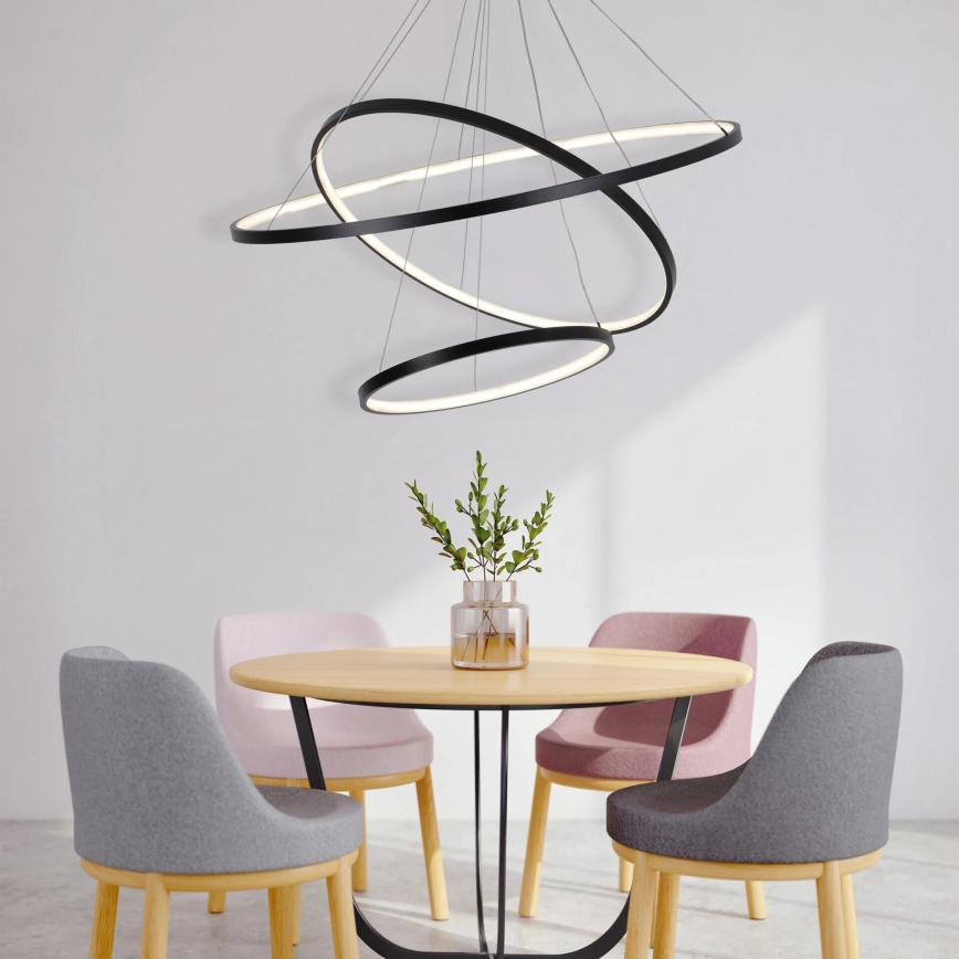 LED Żyrandol na lince LEA LED/60W/230V 4000K śr. 80 cm czarny