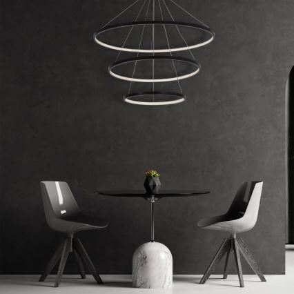 LED Żyrandol na lince LEA LED/60W/230V 4000K śr. 80 cm czarny