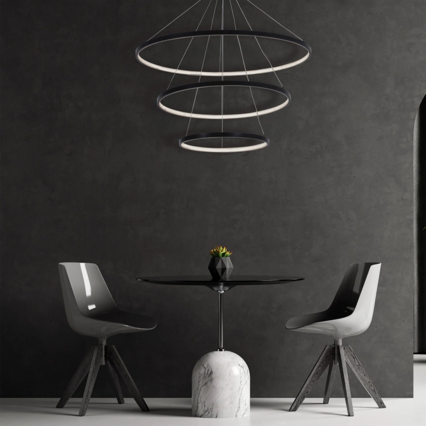 LED Żyrandol na lince LEA LED/60W/230V 4000K śr. 80 cm czarny