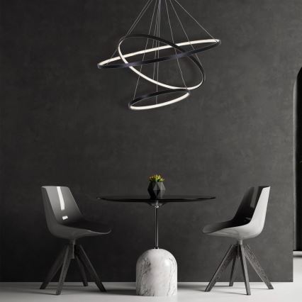 LED Żyrandol na lince LEA LED/60W/230V 4000K śr. 80 cm czarny