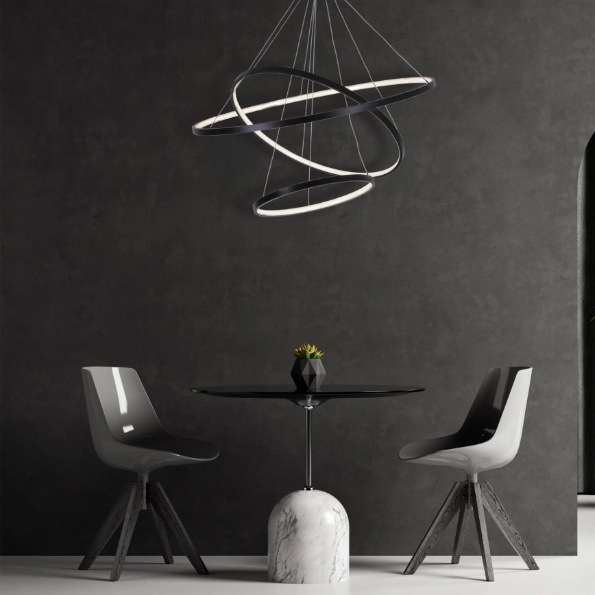 LED Żyrandol na lince LEA LED/60W/230V 4000K śr. 80 cm czarny