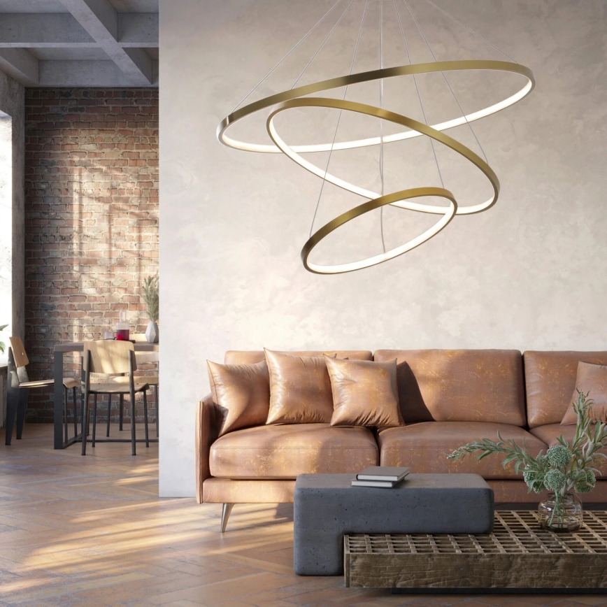 LED Żyrandol na lince LEA LED/60W/230V 4000K śr. 80 cm złoty