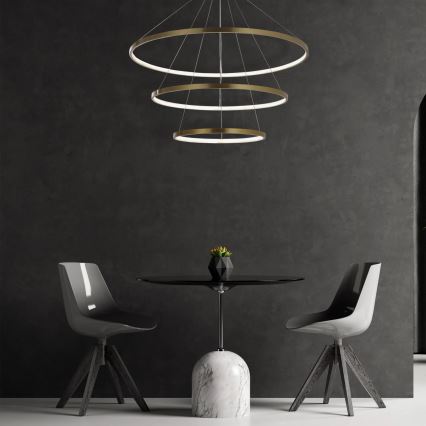 LED Żyrandol na lince LEA LED/60W/230V 4000K śr. 80 cm złoty