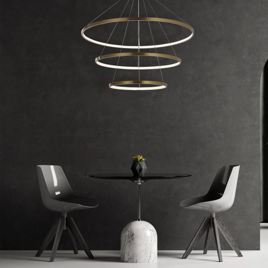 LED Żyrandol na lince LEA LED/60W/230V 4000K śr. 80 cm złoty