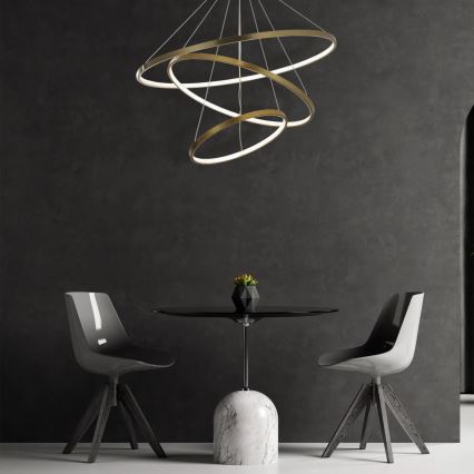 LED Żyrandol na lince LEA LED/60W/230V 4000K śr. 80 cm złoty