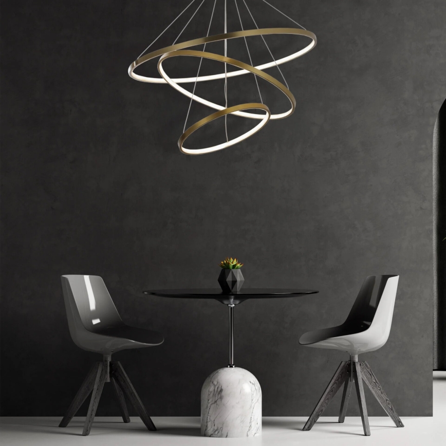LED Żyrandol na lince LEA LED/60W/230V 4000K śr. 80 cm złoty