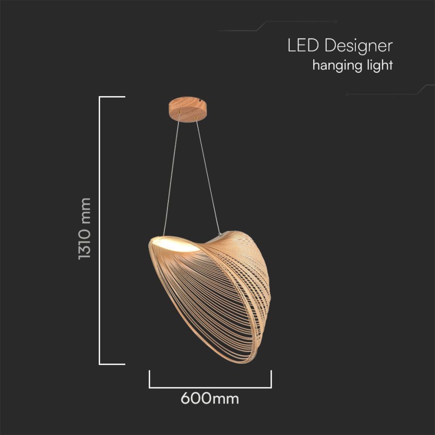 LED Żyrandol na lince LED/10W/230V 3000K beżowy