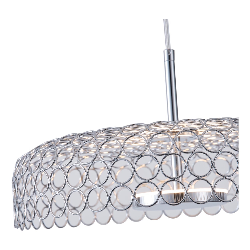 LED Żyrandol na lince LED/10W/230V 3000K chrom błyszczący śr. 35 cm