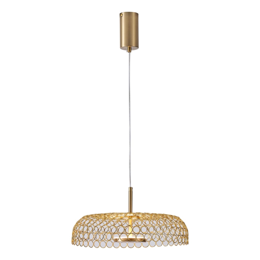 LED Żyrandol na lince LED/10W/230V 3000K złoty śr. 35 cm