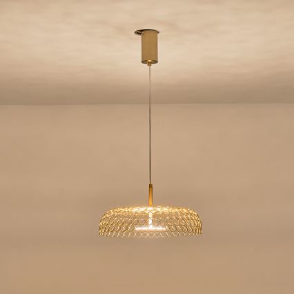 LED Żyrandol na lince LED/10W/230V 3000K złoty śr. 35 cm