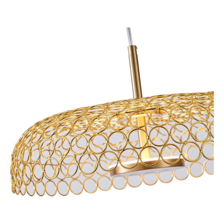 LED Żyrandol na lince LED/10W/230V 3000K złoty śr. 35 cm