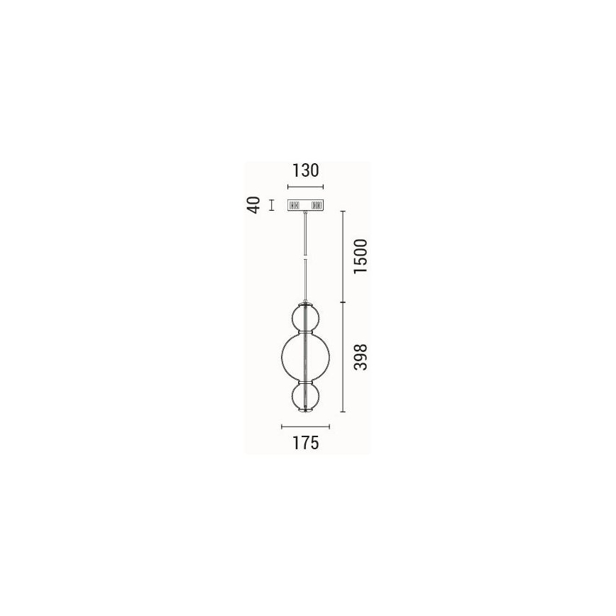 LED Żyrandol na lince LED/12,6W/230V 3000K