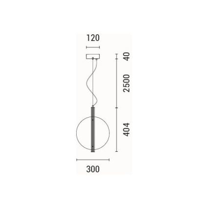 LED Żyrandol na lince LED/12,6W/230V 3000K