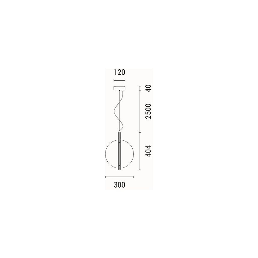 LED Żyrandol na lince LED/12,6W/230V 3000K