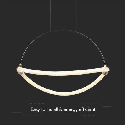 LED Żyrandol na lince LED/12W/230V 3000K śr. 40 cm