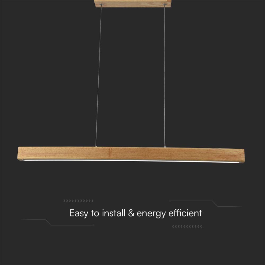 LED Żyrandol na lince LED/12W/230V 4000K brązowy