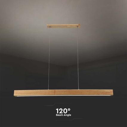 LED Żyrandol na lince LED/12W/230V 4000K brązowy