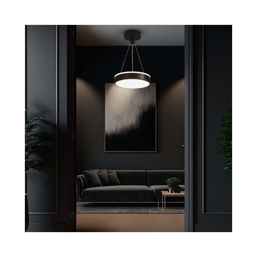 LED Żyrandol na lince LED/12W/230V 4000K czarne