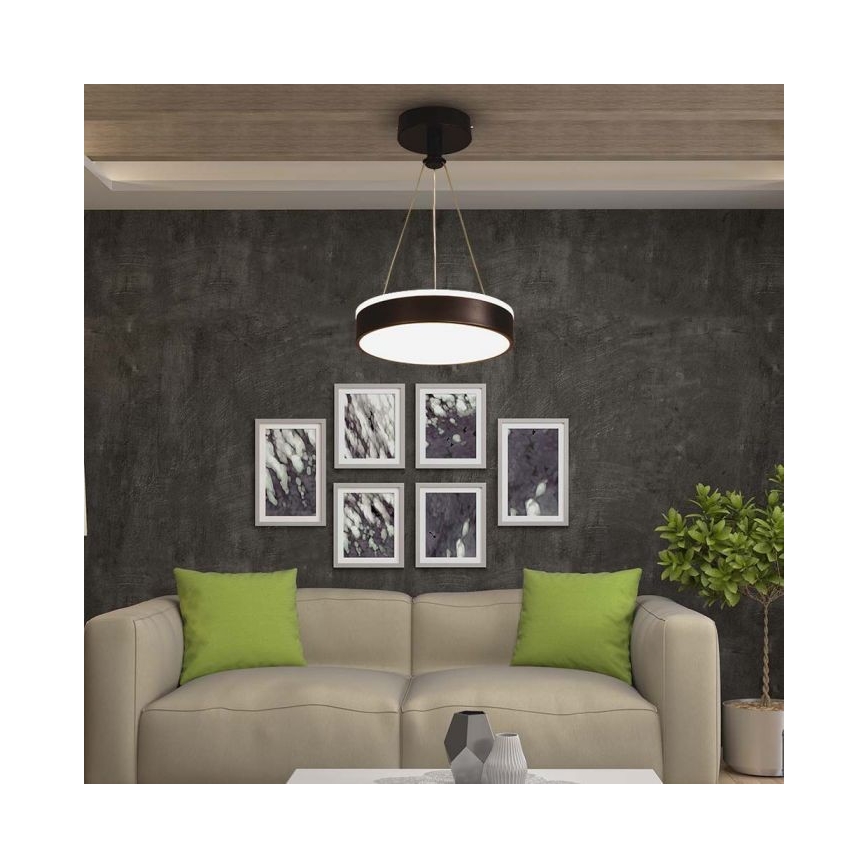 LED Żyrandol na lince LED/12W/230V 4000K czarne