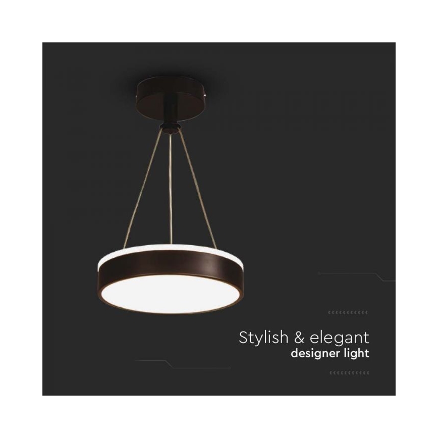 LED Żyrandol na lince LED/12W/230V 4000K czarne