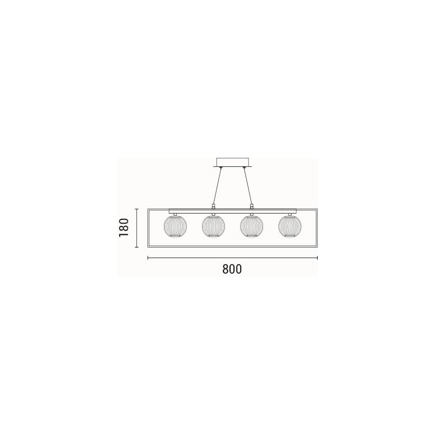 LED Żyrandol na lince LED/14W/230V 3000K