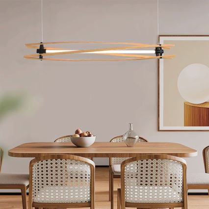 LED Żyrandol na lince LED/15W/230V 3000K brązowy