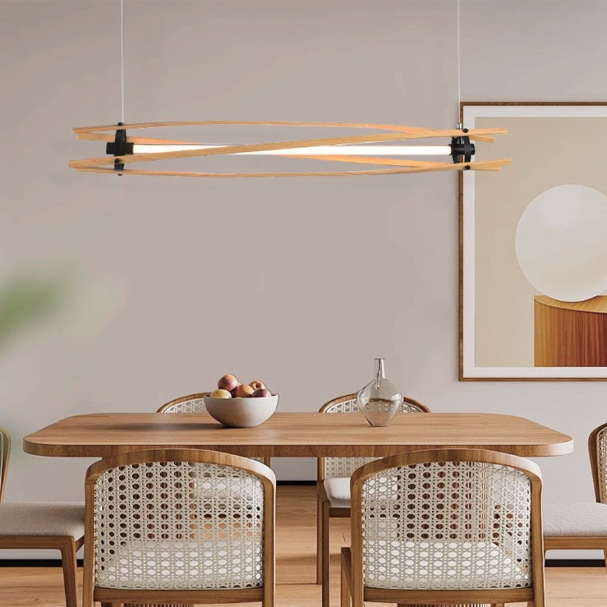 LED Żyrandol na lince LED/15W/230V 3000K brązowy