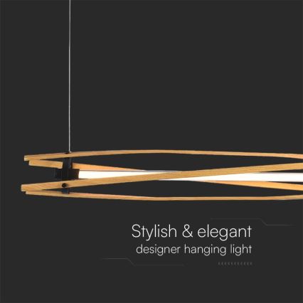 LED Żyrandol na lince LED/15W/230V 3000K brązowy