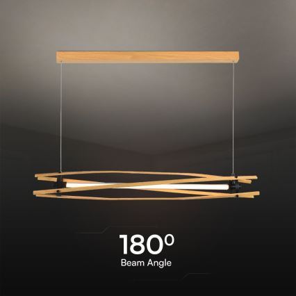 LED Żyrandol na lince LED/15W/230V 3000K brązowy
